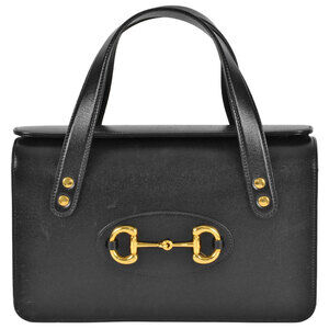 GUCCI Authentic Black Horsebit Bag